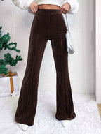 Corduroy High Waist Flare Pants