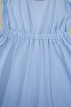 Mineral Wash Elastic Waist Tank Dress with Side Pockets