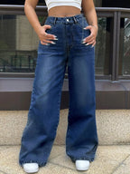 High-Waisted Wide Leg Jeans