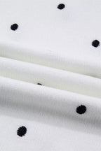 Elegant Polka Dot Bubble Short Sleeve Sweater