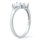 Sterling Silver Double Heart CZ Ring