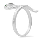Sterling Silver CZ Snake Ring
