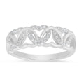 Sterling Silver Interlocking Hearts CZ Ring