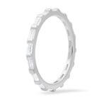 Baguette CZ Stackable Eternity Band Ring