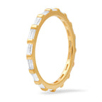 Baguette CZ Stackable Eternity Band Ring