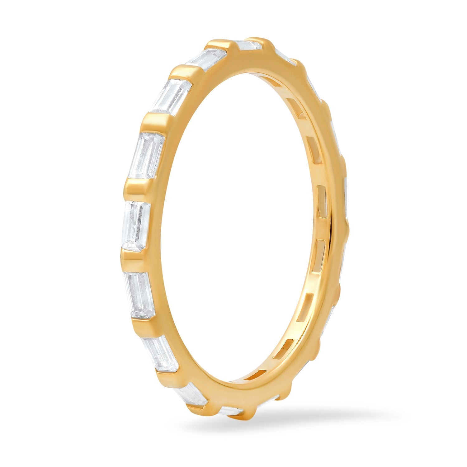Baguette CZ Stackable Eternity Band Ring