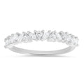 Sterling Silver Marquise-cut CZ Band Ring