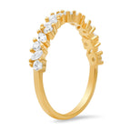 Sterling Silver Marquise-cut CZ Band Ring