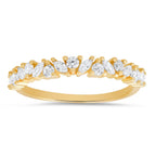 Sterling Silver Marquise-cut CZ Band Ring