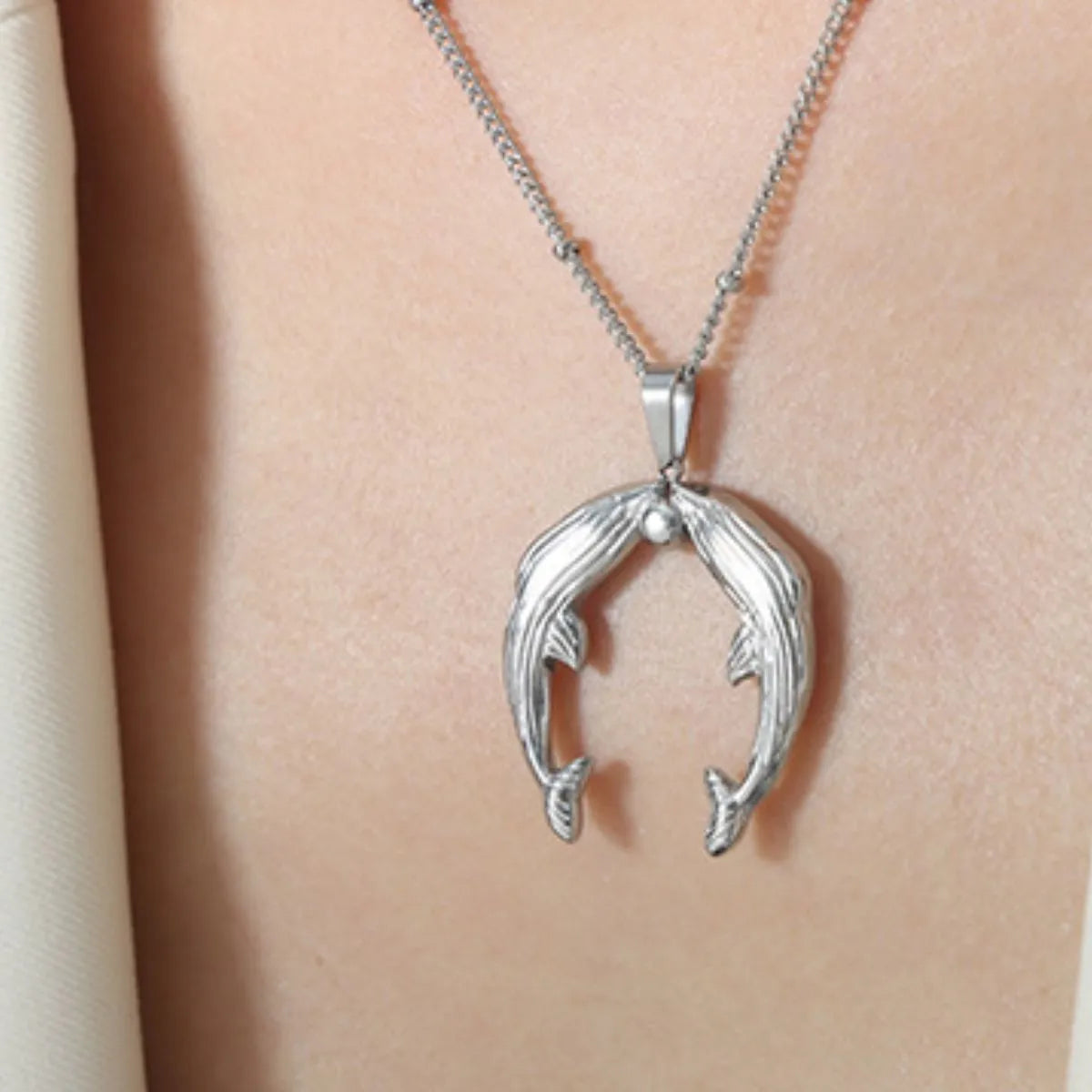 Gold Horseshoe Jewelry Set with Necklace and Earrings