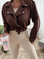 Zip Up Cropped Jacket