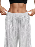Sequin Wide-Leg Pants