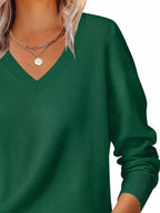 Classic V-Neck Long Sleeve Sweater