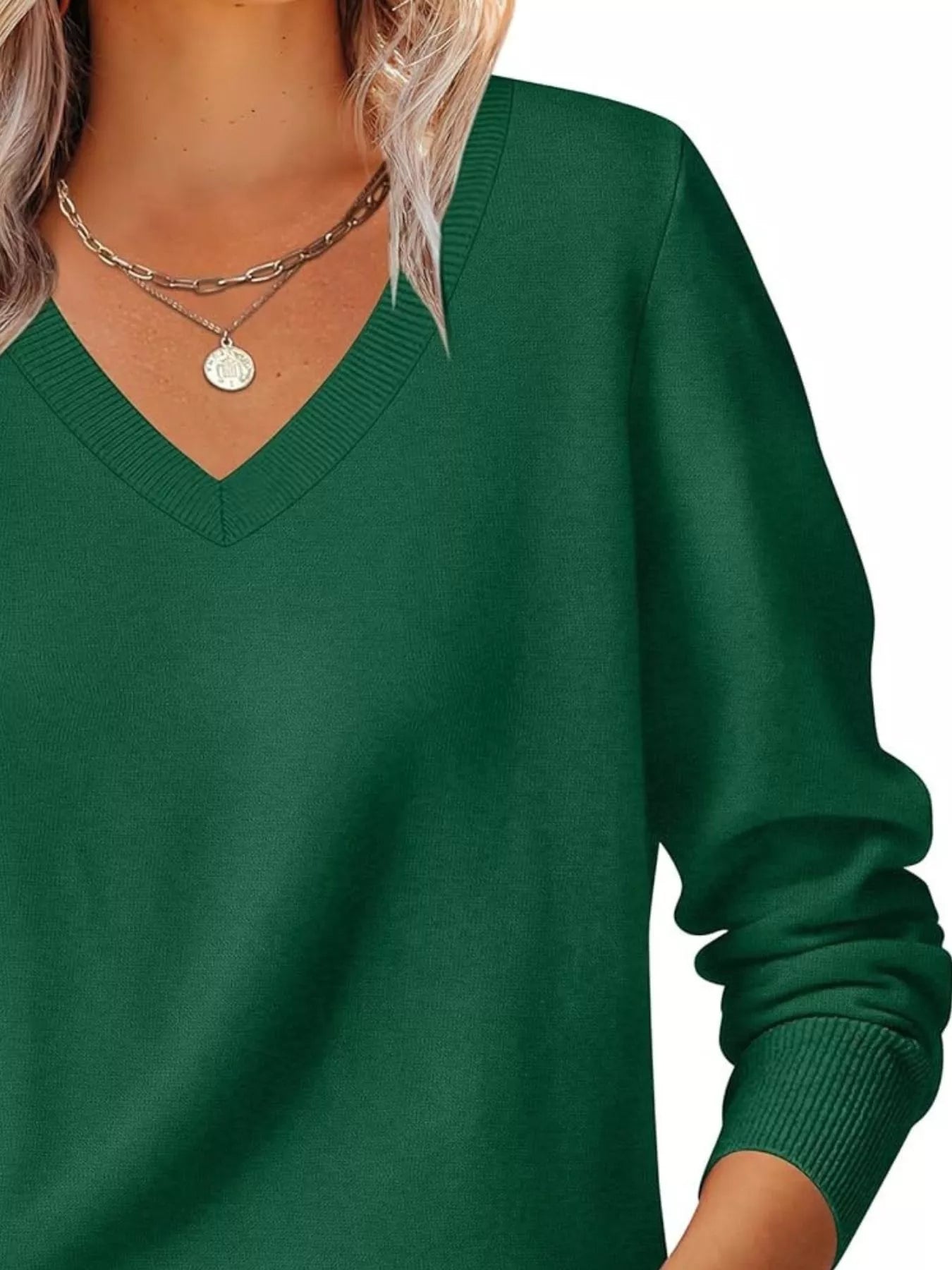 Classic V-Neck Long Sleeve Sweater