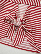 Striped Back Bow Tie T-Shirt