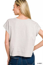 Zenana Round Neck Short Sleeve American Flag T-Shirt
