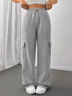 Relaxed Fit Pants with Drawstring Waist