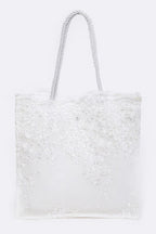 Lace Fabrice Cleared Structure Tote