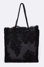 Lace Fabrice Cleared Structure Tote
