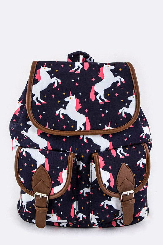 Unicorn Pattern Backpack