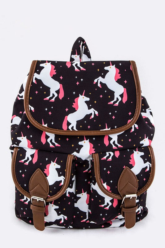Unicorn Pattern Backpack