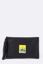 Fight Like A Girl Tasseled Leather Pouch