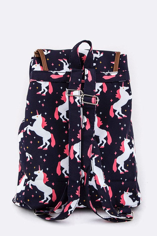 Unicorn Pattern Backpack