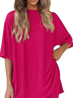 Full Size Half Sleeve T-Shirt and Shorts Set Plus Size