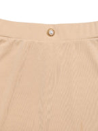 Layered Midi Skirt with Contrast Hem Detail