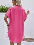 Relaxed Fit Button-Down Longline Shirt