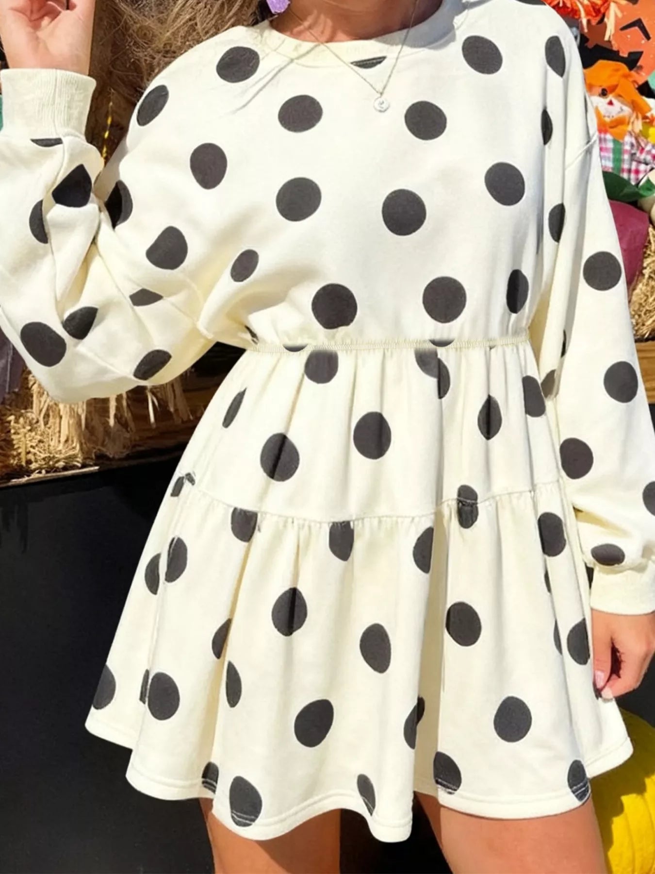 Polka Dot Tiered Mini Dress