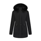 Full Size Fur Hooded Warm Winter Parka Outerwear Plus Size