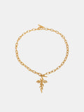 18K Gold-Plated Stainless Steel Cross Necklace