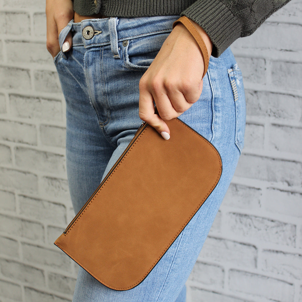 Faux Suede Wristlet-Perfect match to the Taylor Tote!
