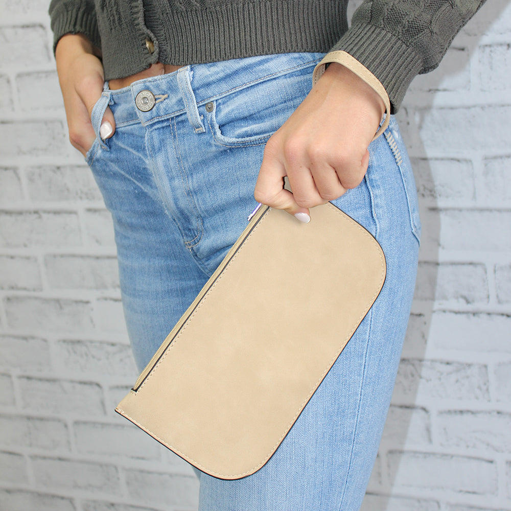 Faux Suede Wristlet-Perfect match to the Taylor Tote!