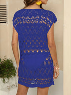 Openwork Round Neck Cover-Up
