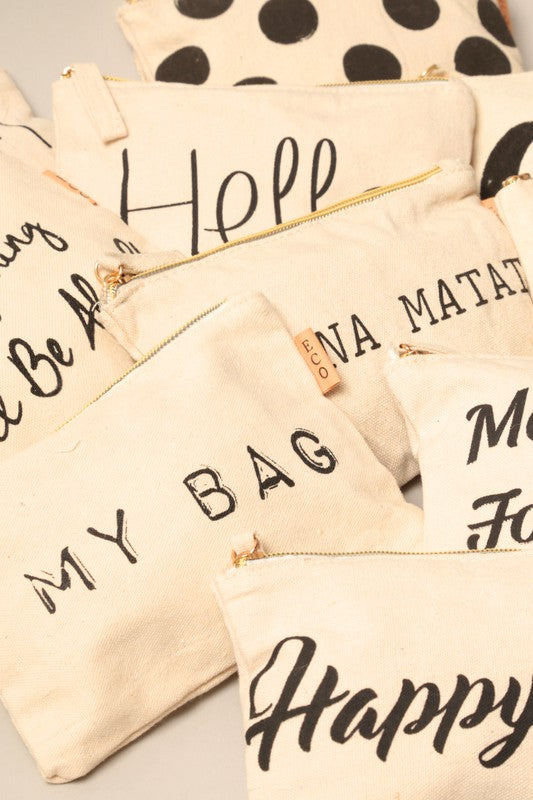 Cotton Canvas Eco Pouch Bags