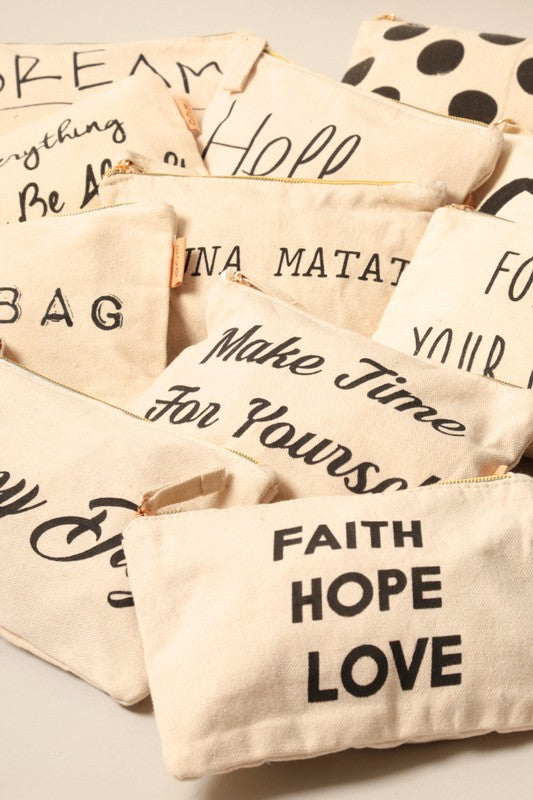 Cotton Canvas Eco Pouch Bags