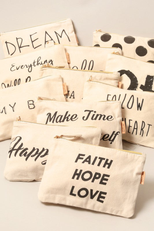 Cotton Canvas Eco Pouch Bags