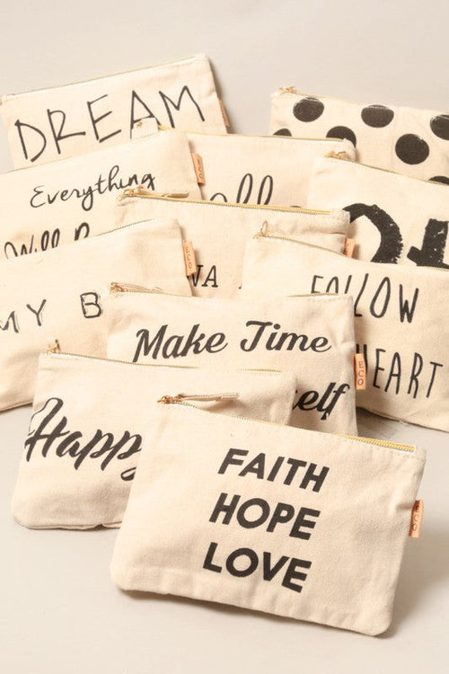 Cotton Canvas Eco Pouch Bags