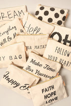 Cotton Canvas Eco Pouch Bags