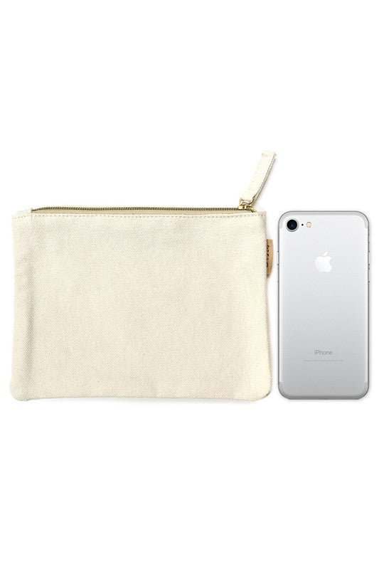 Sports Print Cotton Canvas Eco Pouch Bags