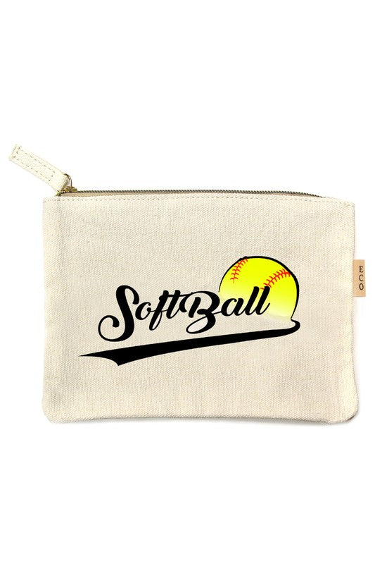 Sports Print Cotton Canvas Eco Pouch Bags