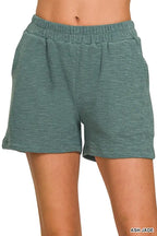 Zenana Cotton Slub Short Pants