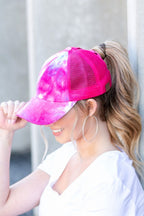 CC Tie Dye Criss-Cross Ponytail Cap Hat