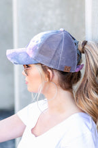 CC Tie Dye Criss-Cross Ponytail Cap Hat