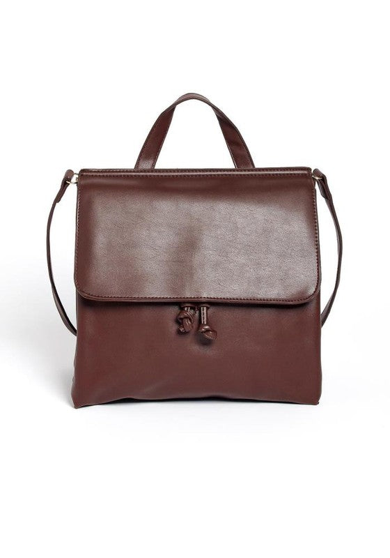 PU LEATHER ONE TONE BACKPACK