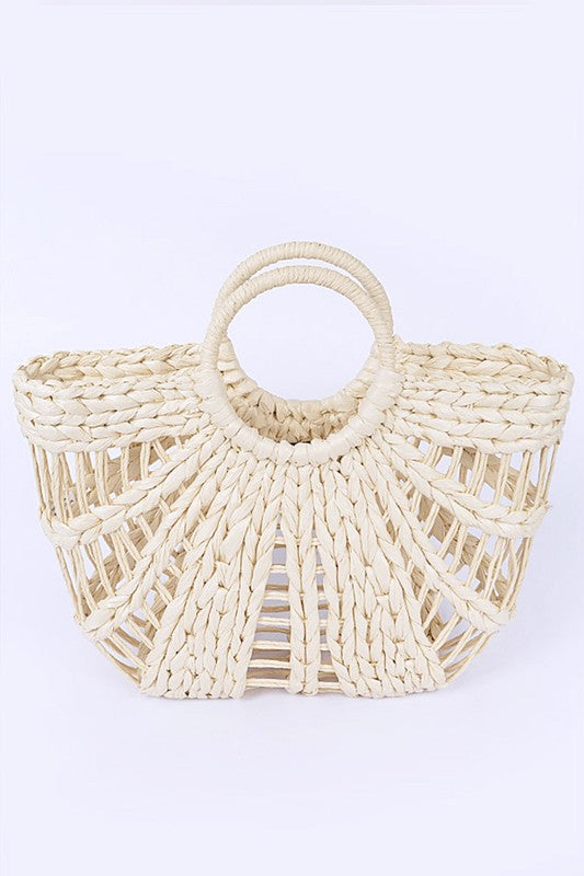 Straw Top Handle Summer Bag
