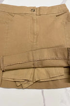 Annie Wear Comfort Stretch Cotton Slit Detailed Mini Skirt