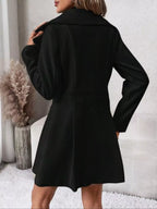 Double-Breasted Wool Blend Coat
